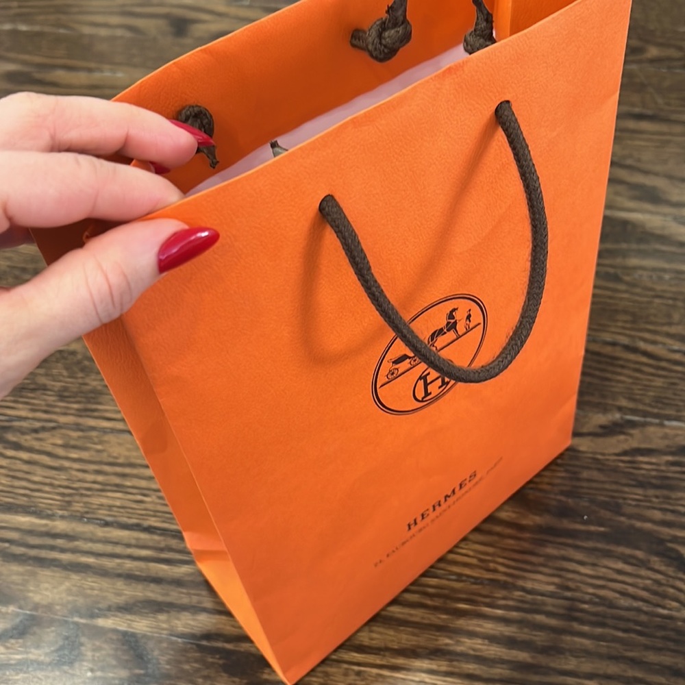 Hermes new perfume bag with lace